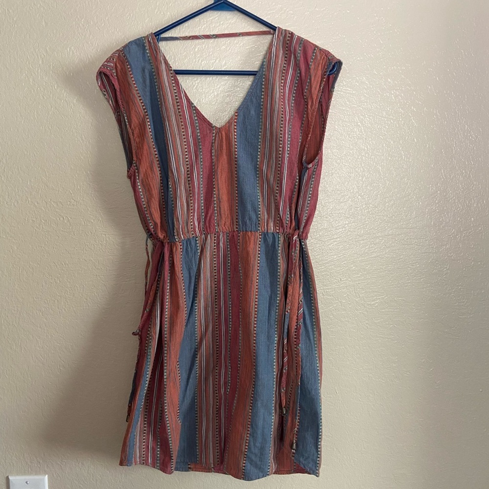 Mini summer dress with adjustable waist